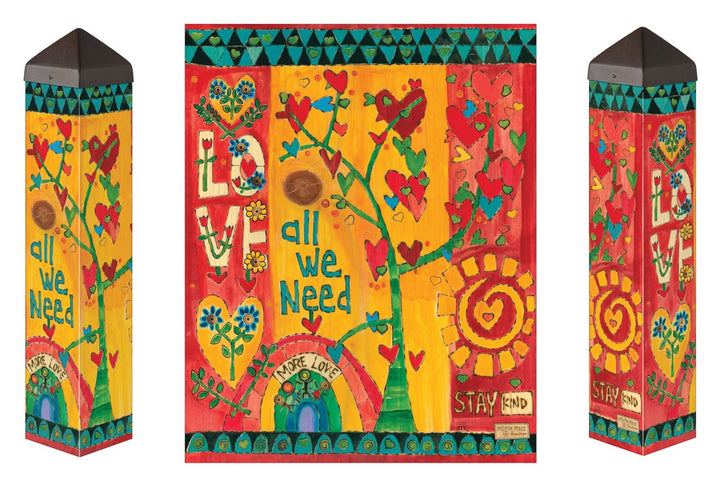All We Need Is Love Art Pole 20 Inches heartlandflags