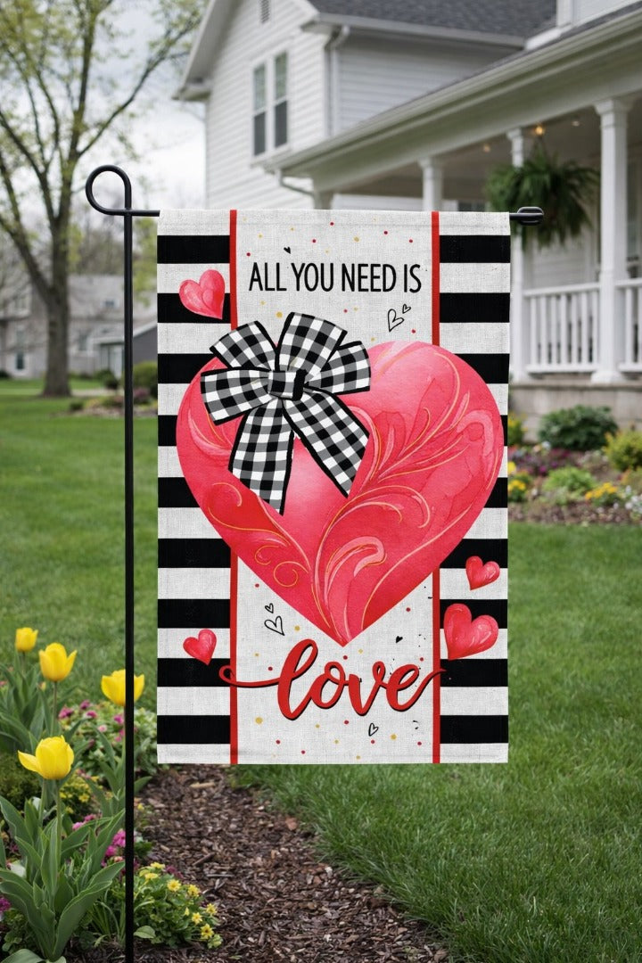 All You Need Is Love 2 Sided Garden Flag heartlandflags