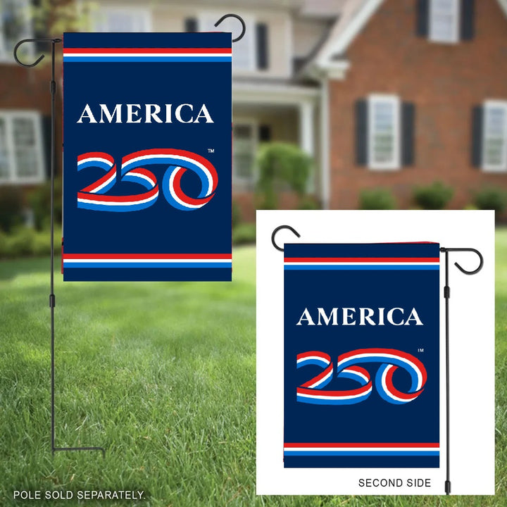 America 250 2 Sided Blue Garden Flag heartlandflags
