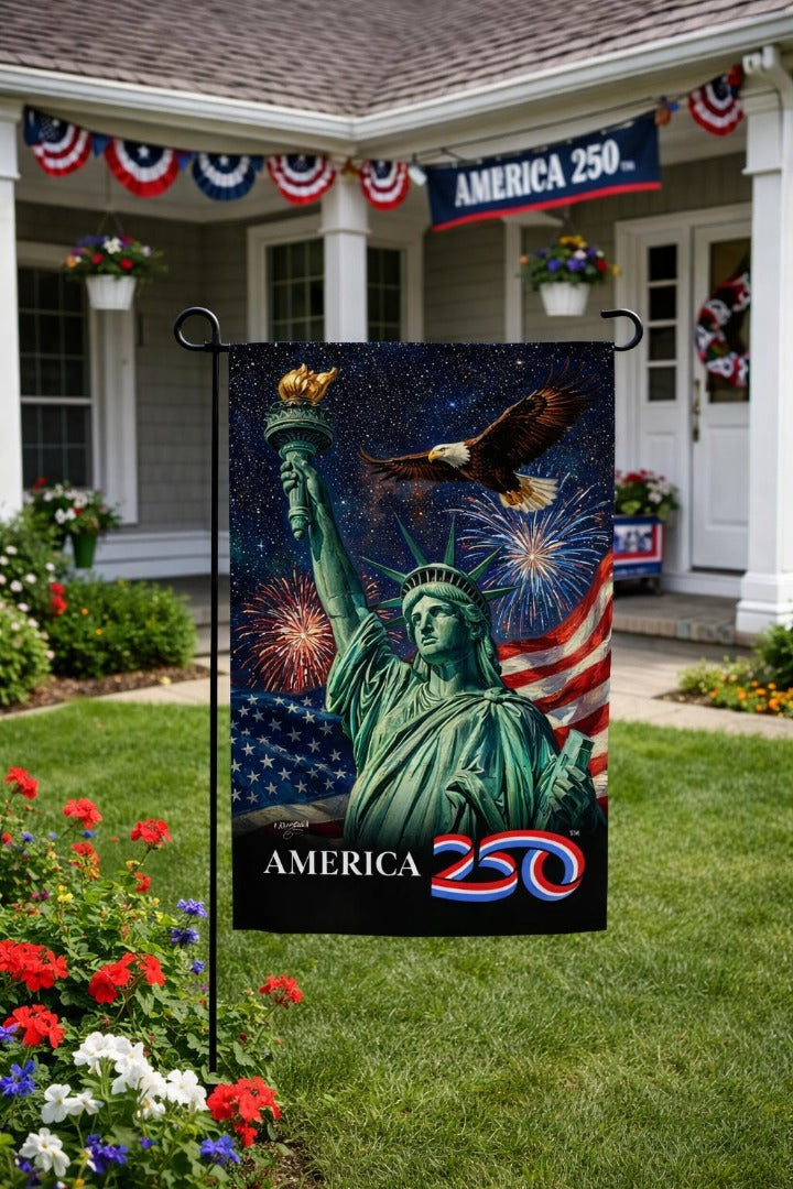 America 250 Eagle 2 Sided Garden Flag heartlandflags