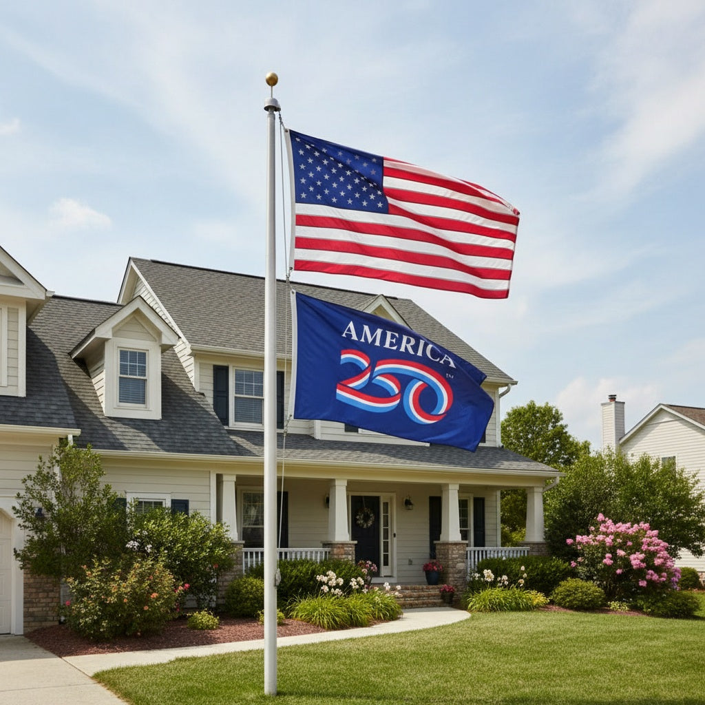 America 250th Anniversary Blue 3x5 Flag heartlandflags