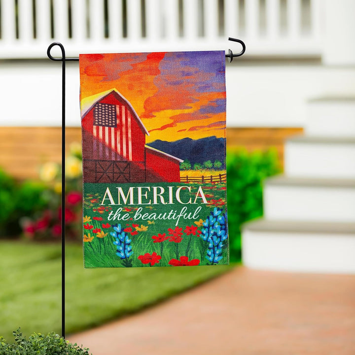 America The Beautiful 2 Sided Garden Flag heartlandflags
