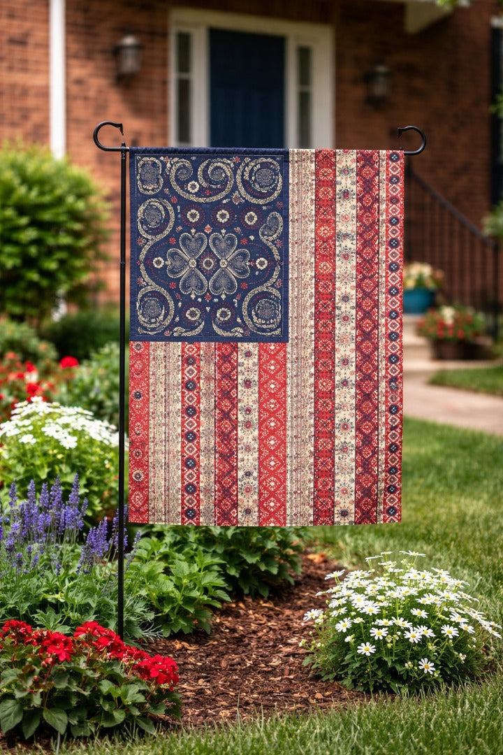 Americana BOHO 2 Sided Garden Flag heartlandflags