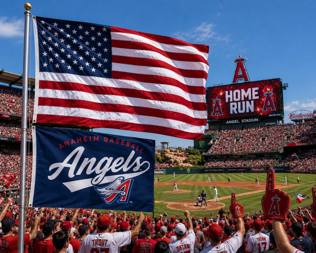 Anaheim Baseball Angels Cooperstown 3x5 Flag heartlandflags
