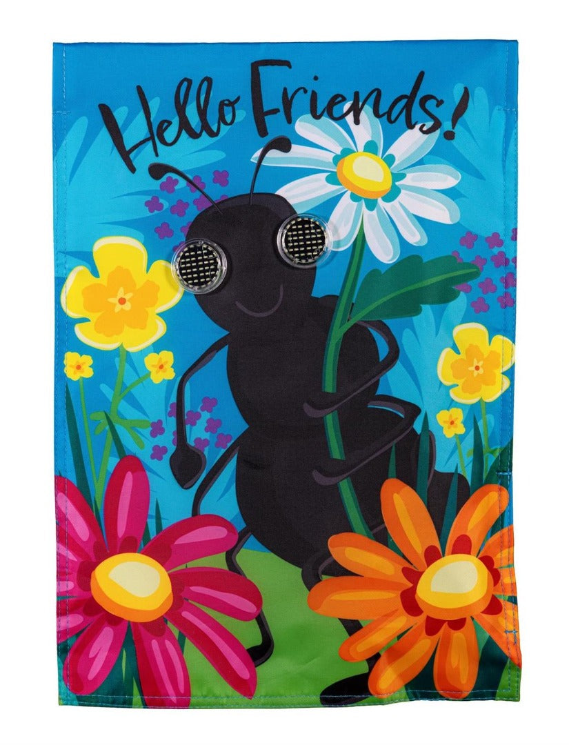 Animated Floral Ant 2 Sided Garden Flag heartlandflags