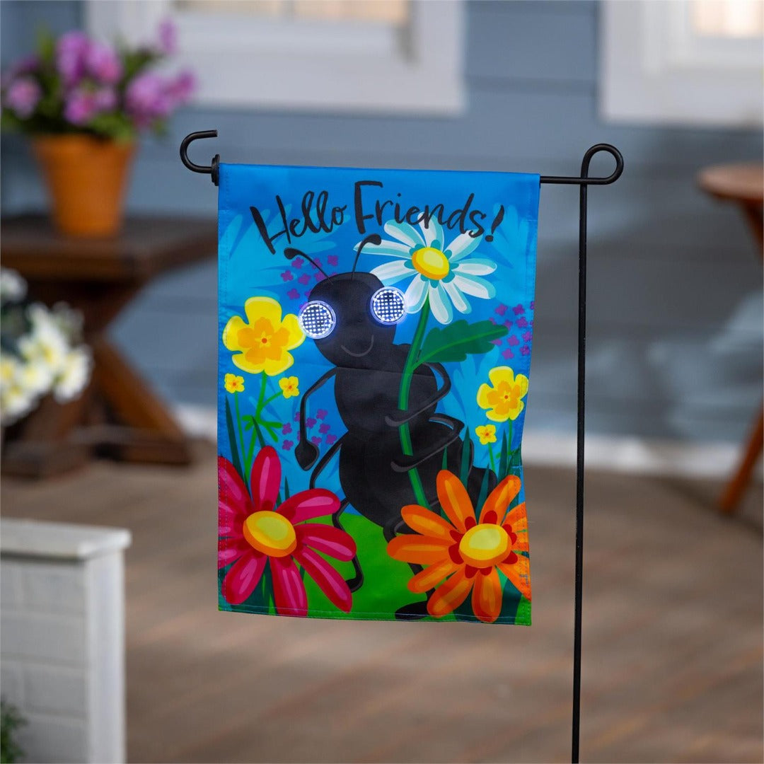Animated Floral Ant 2 Sided Garden Flag heartlandflags