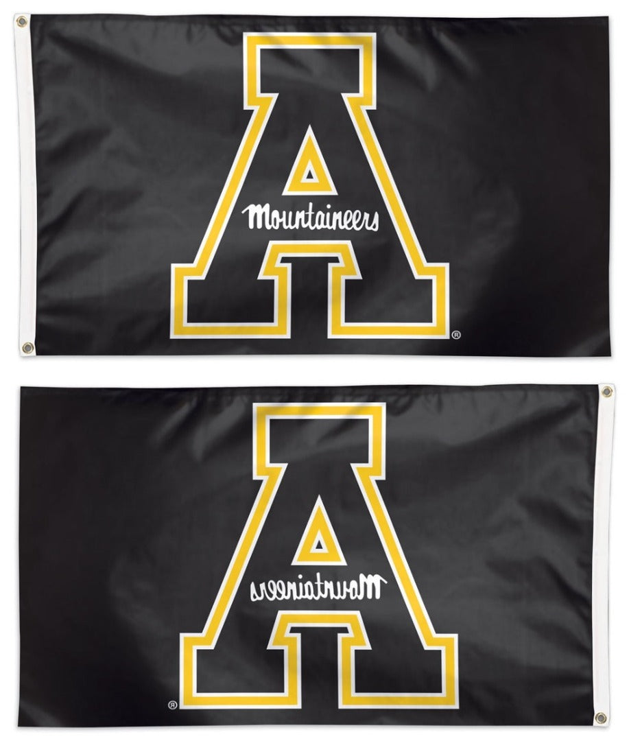 Appalachian State Mountaineers Flag 3x5 Black heartlandflags
