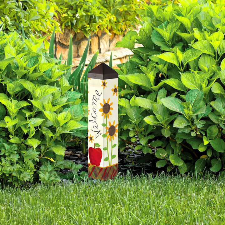 Apples and Sunflowers Art Pole 20 Inches Tall heartlandflags