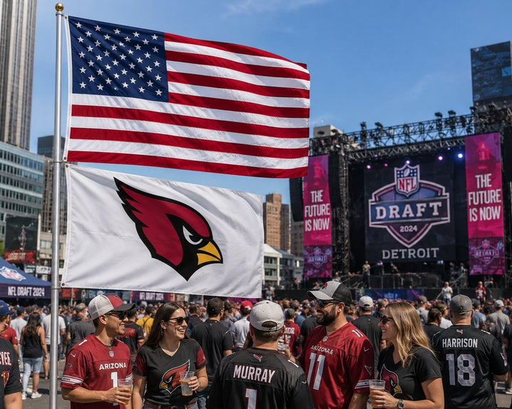Arizona Cardinals Flag 2 Sided 3x5 White heartlandflags