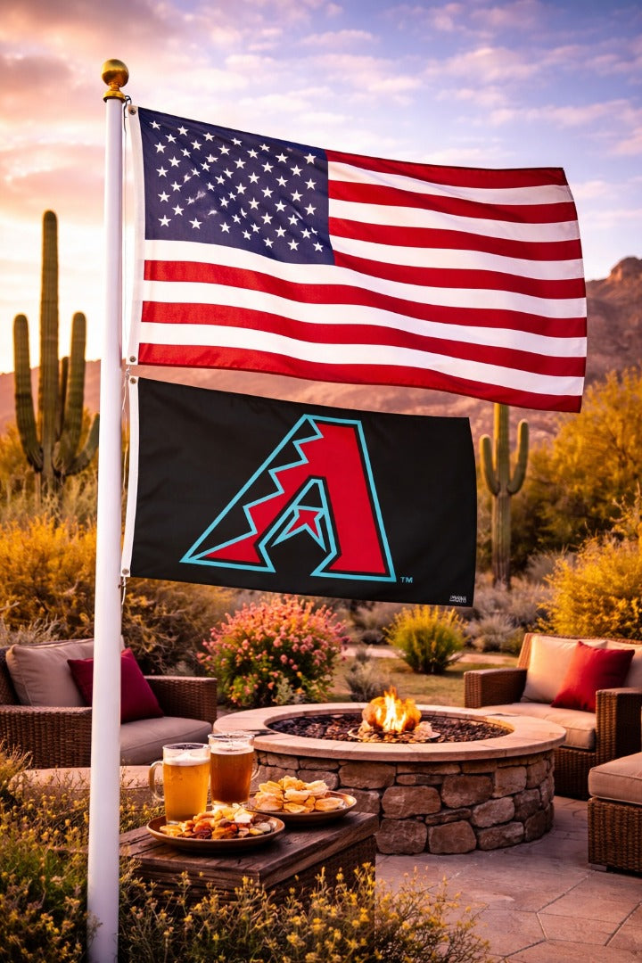 Arizona Diamondbacks Flag 2 Sided 3x5 heartlandflags