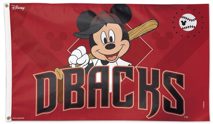 Arizona Diamondbacks Flag 3x5 Mickey Mouse Baseball heartlandflags