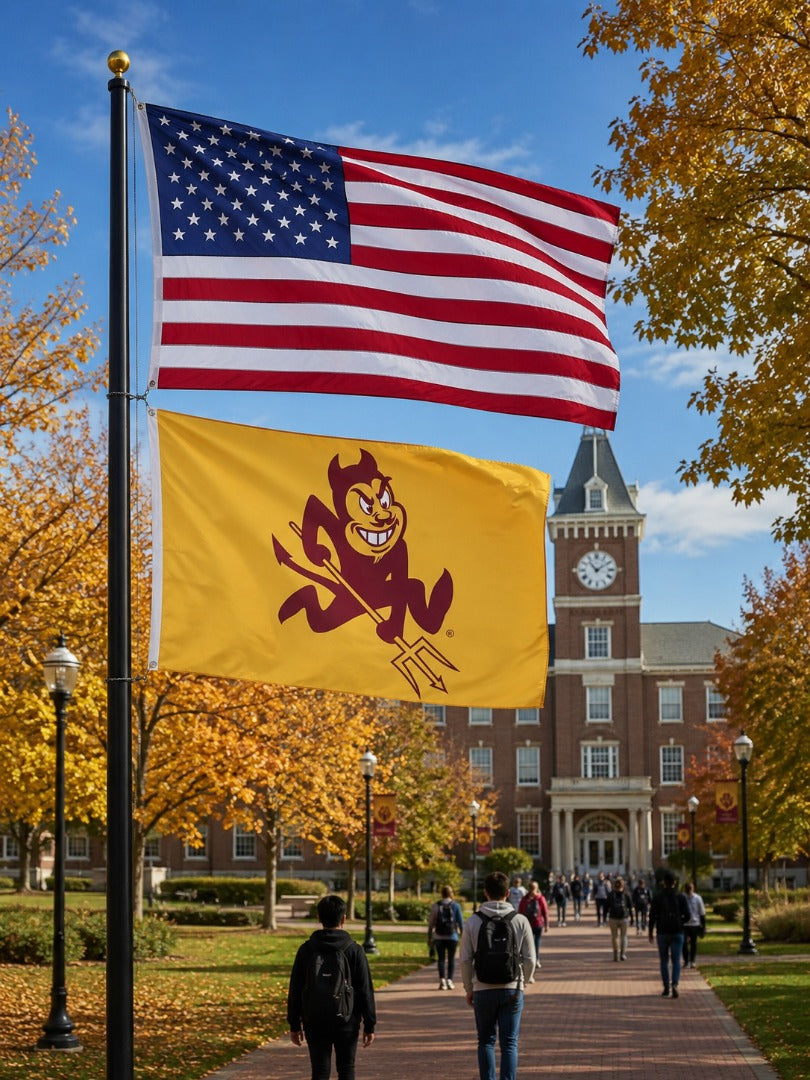 Arizona State Logo Yellow 3x5 Flag heartlandflags