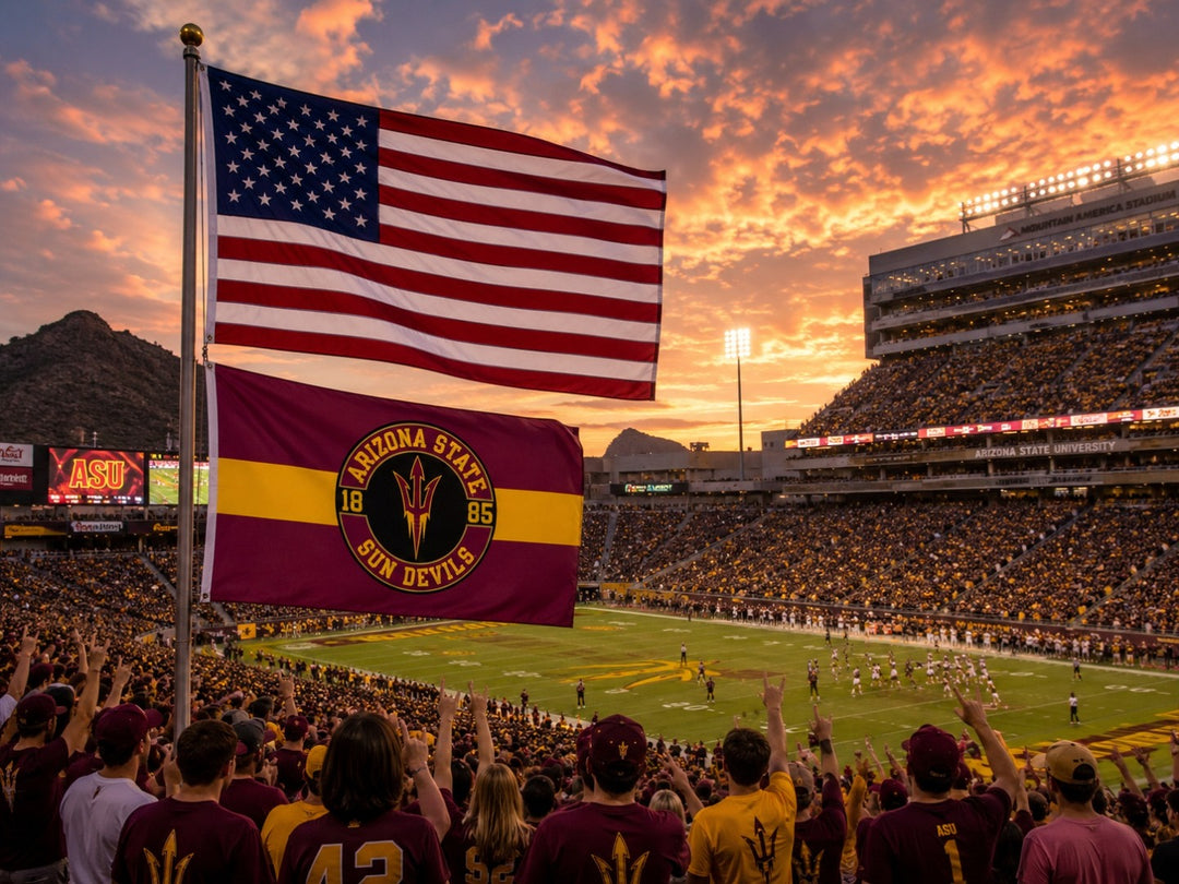 Arizona State Sun Devils 2 Sided Embroidered 3x5 Flag heartlandflags