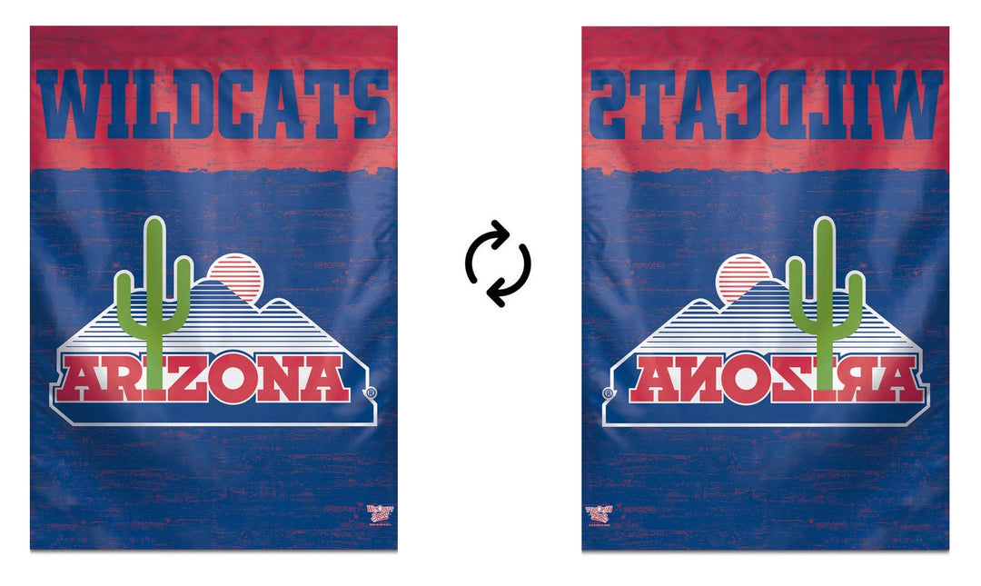 Arizona Wildcats Flag Throwback Logo Vertical Banner heartlandflags