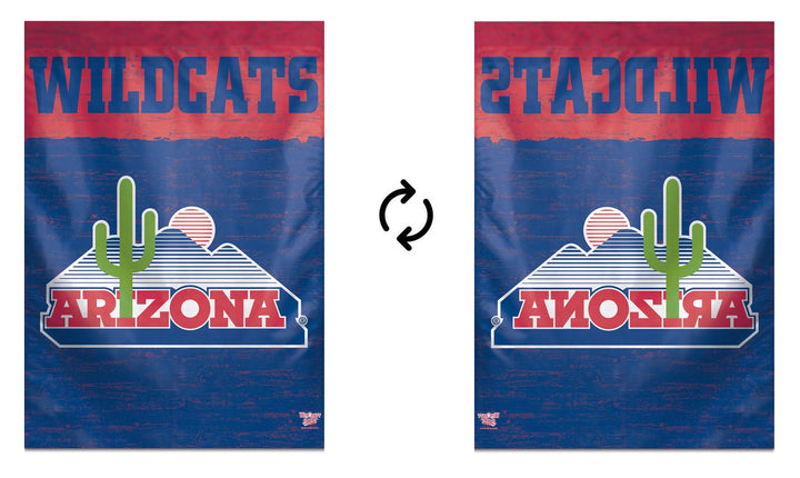 Arizona Wildcats Flag Throwback Logo Vertical Banner heartlandflags