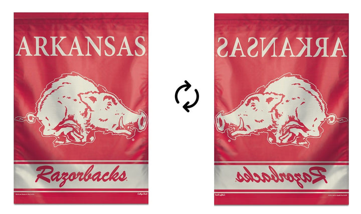 Arkansas Razorback Throwback Logo Banner heartlandflags