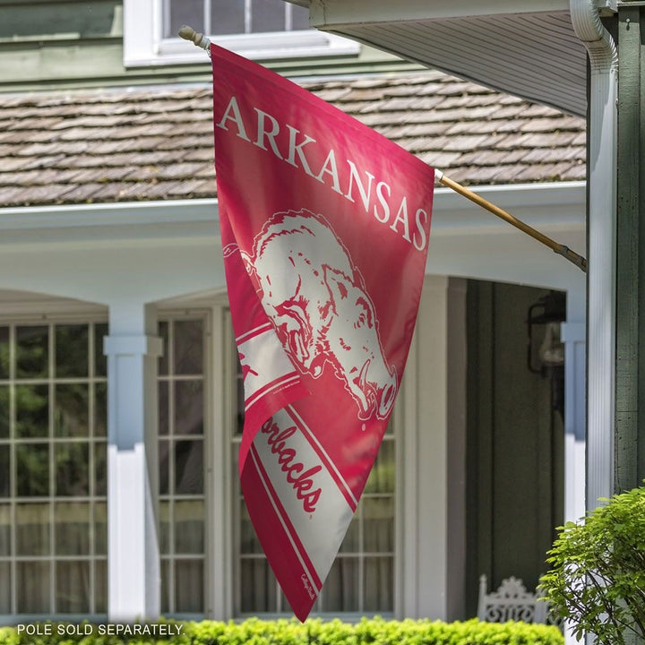 Arkansas Razorback Throwback Logo Banner heartlandflags