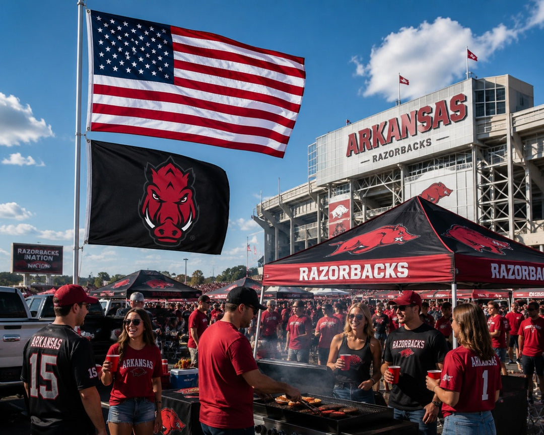 Arkansas Razorbacks Black 3x5 Flag heartlandflags