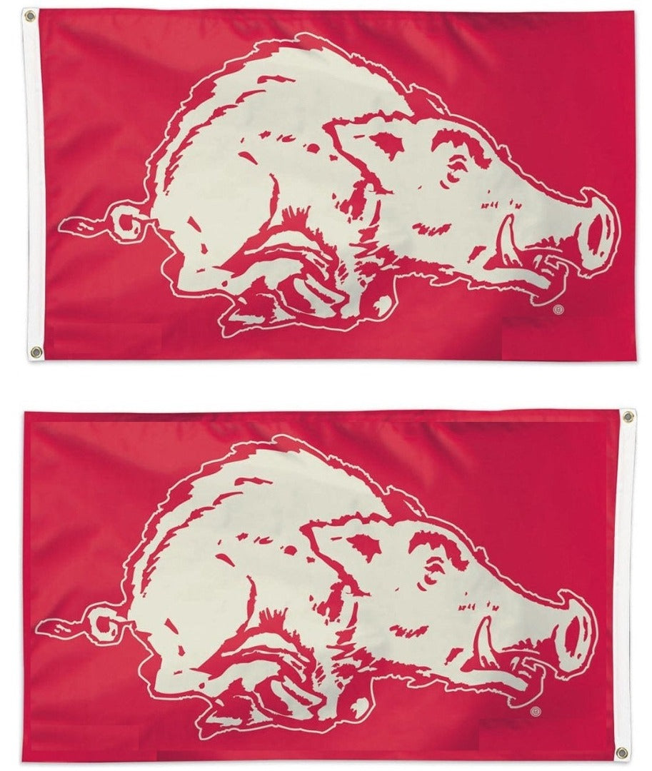 Arkansas Razorbacks Flag 3x5 Retro Logo 2 Sided heartlandflags
