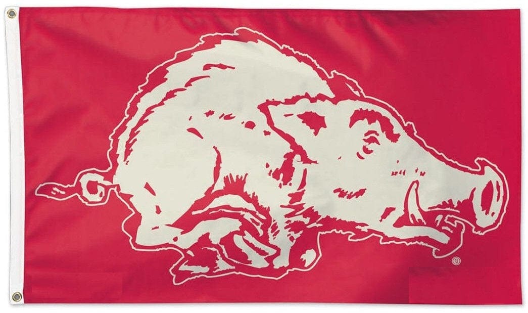 Arkansas Razorbacks Flag 3x5 Retro Logo 2 Sided heartlandflags