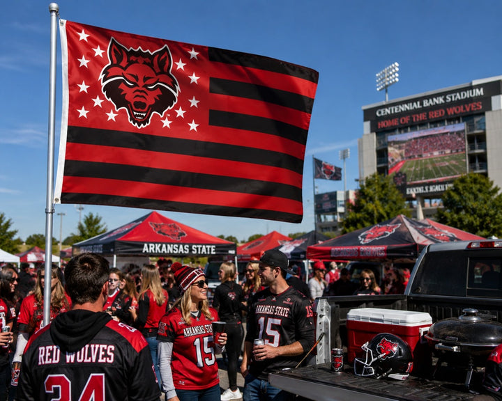 Arkansas State Red Wolves Americana 3x5 Flag heartlandflags