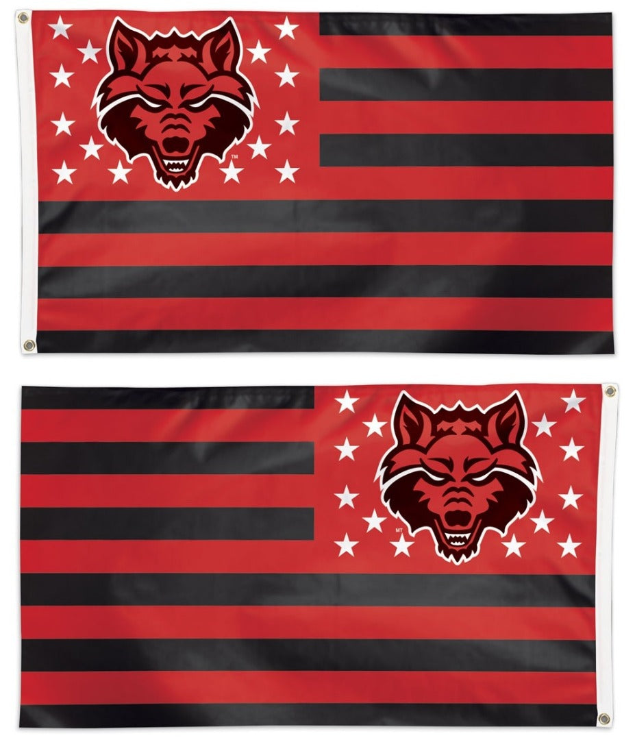 Arkansas State Red Wolves Flag 3x5 Patriotic Stars Stripes heartlandflags