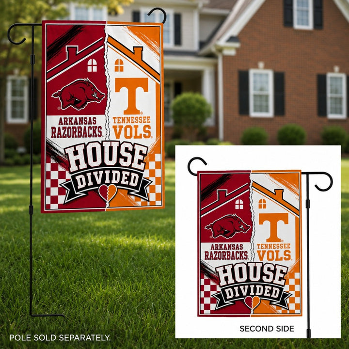 Arkansas and Tennessee 2 Sided House Divided Garden Flag heartlandflags