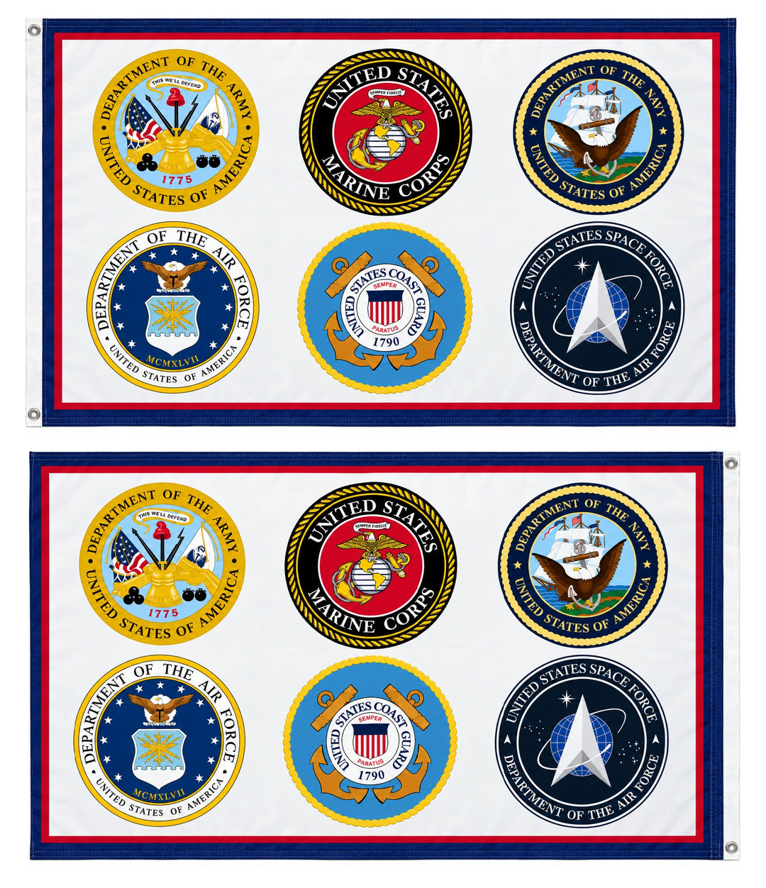 Armed Forces 2 Sided 2x3 Flag All Six branches heartlandflags