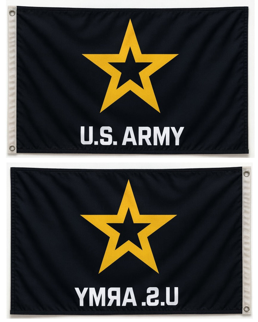 Army New Logo 3x5 Black Flag heartlandflags