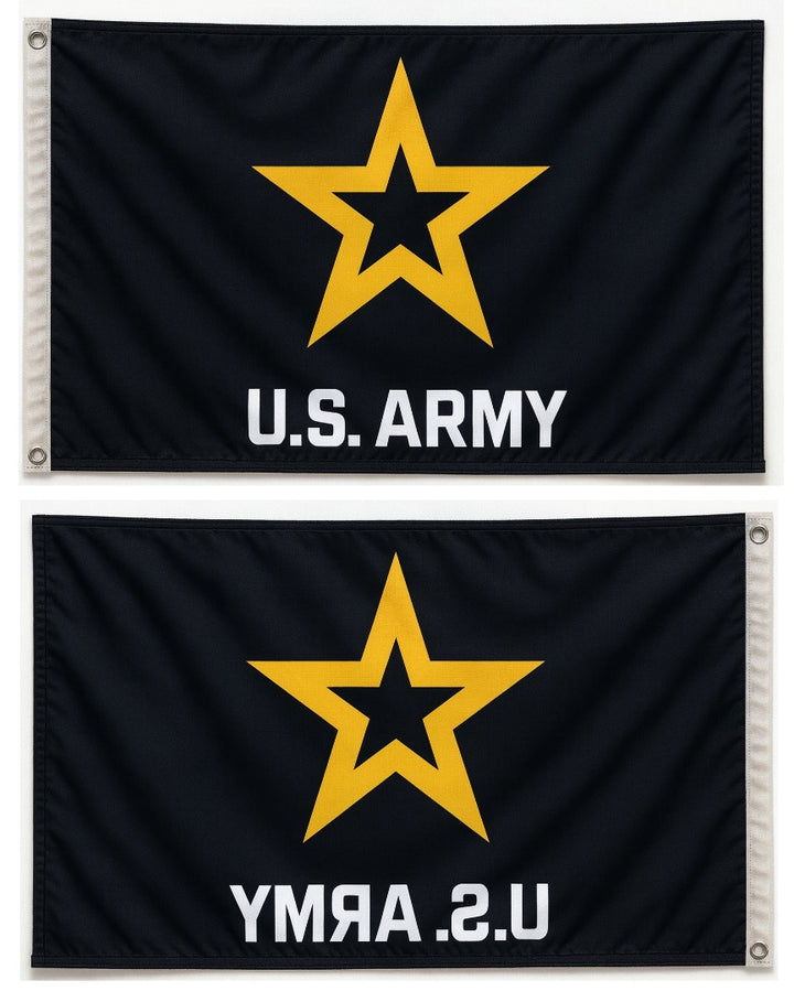 Army New Logo 3x5 Black Flag heartlandflags