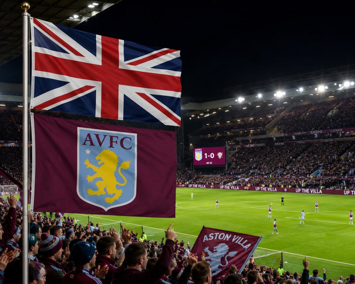 Aston Villa 2 Sided 3x5 Flag heartlandflags