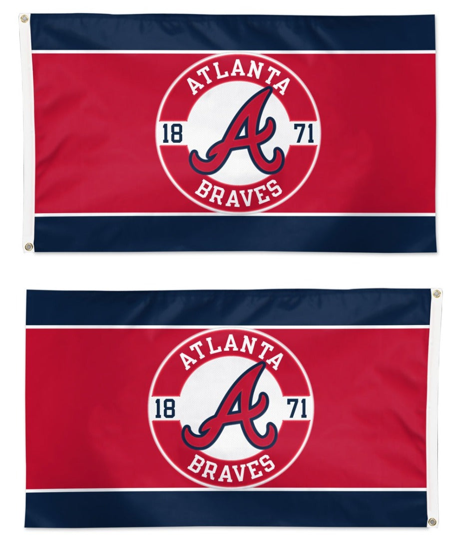 Atlanta Braves Embroidered Flag 2 Sided 3x5 heartlandflags