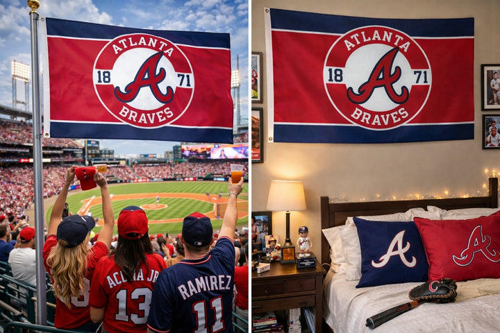 Atlanta Braves Embroidered Flag 2 Sided 3x5 heartlandflags