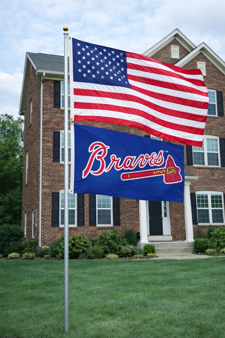 Atlanta Braves Flag 3x5 Logo 2 Sided heartlandflags