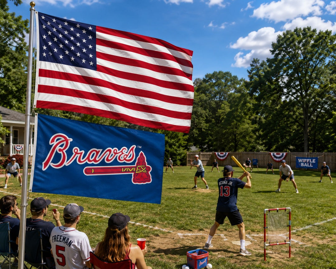 Atlanta Braves Flag 3x5 Single Sided Logo heartlandflags