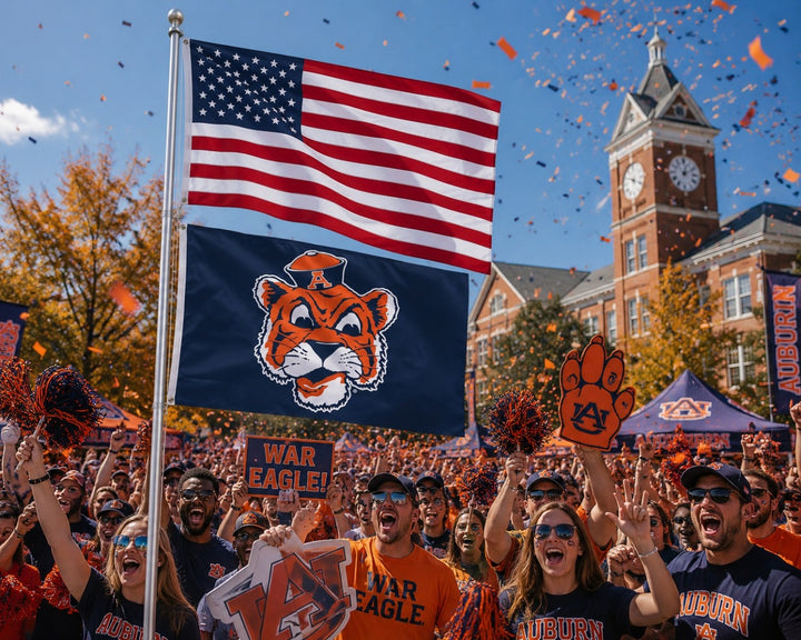Auburn Tigers Flag 3x5 Aubie 2 Sided heartlandflags