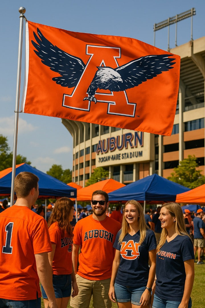Auburn Tigers Flag Vintage 2 Sided 3x5 heartlandflags