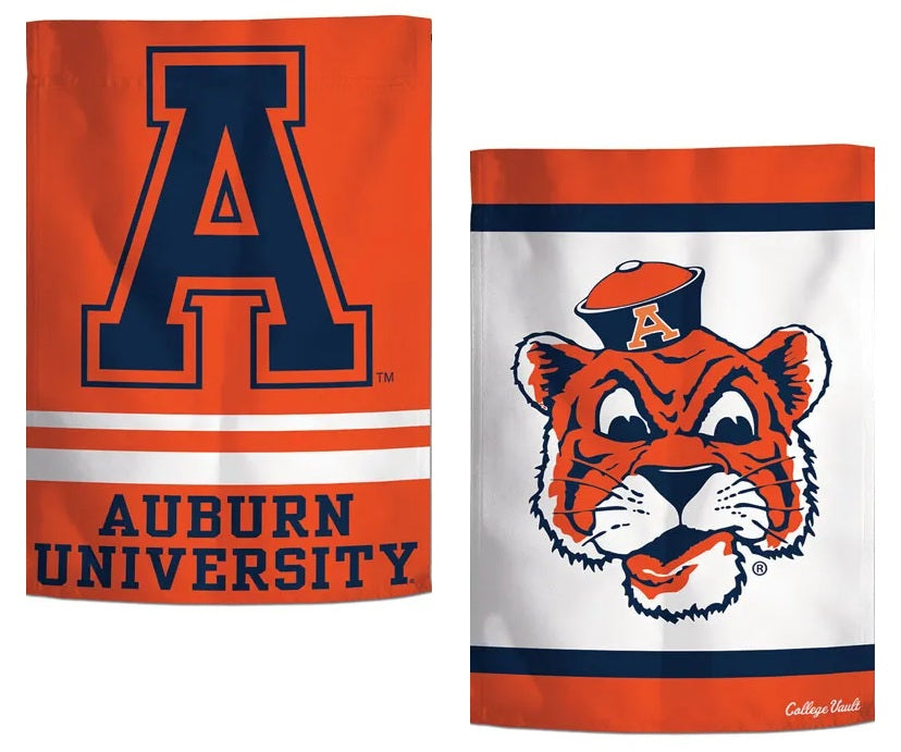 Auburn Tigers Garden Flag 2 Sided Vintage Logo heartlandflags