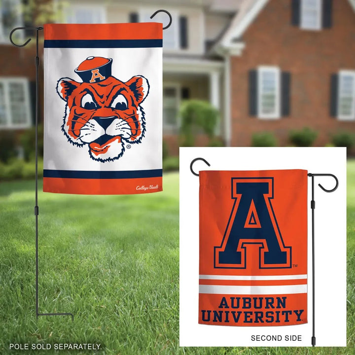 Auburn Tigers Garden Flag 2 Sided Vintage Logo heartlandflags