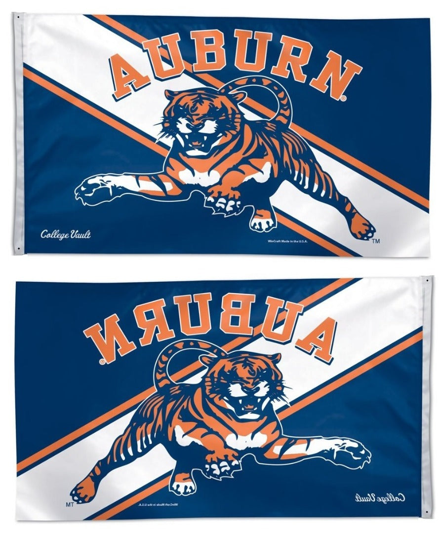 Auburn University Flag 3x5 Throwback Tiger Logo heartlandflags