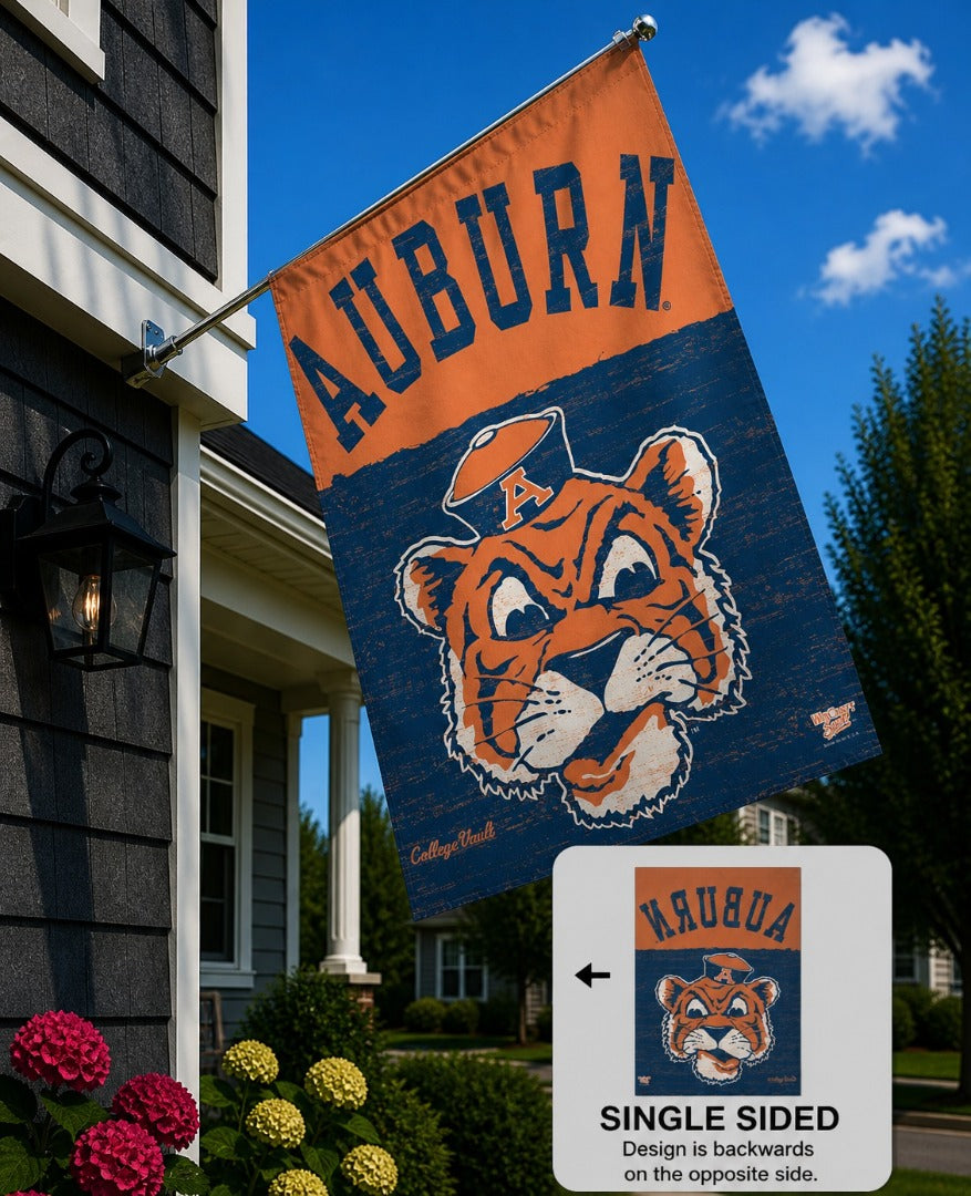 Auburn War Tigers Flag Aubie Logo Vault Banner heartlandflags