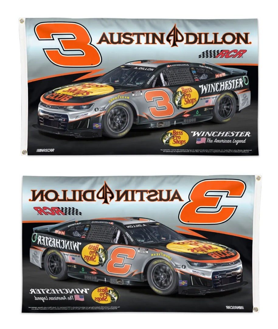 Austin Dillon 2026 Flag 3x5 Bass Pro Shop heartlandflags