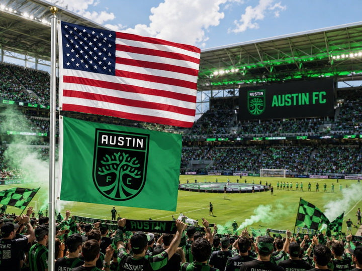Austin FC 3x5 Green Flag heartlandflags
