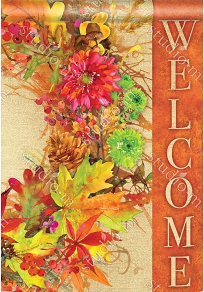 Autumn Wreath Flag Fall Decorative Banner heartlandflags