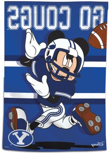 BYU Cougars Mickey Mouse Banner Go Cougs heartlandflags