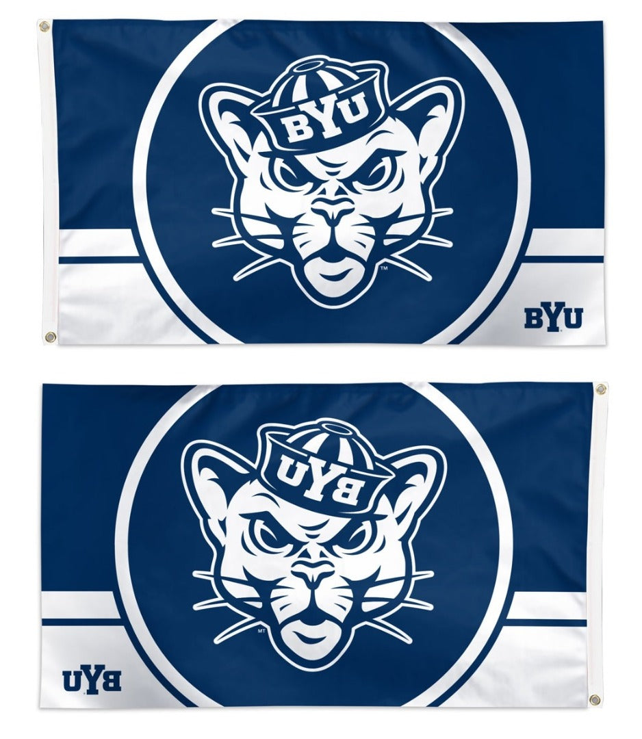 BYU Flag 3x5 Throwback Logo Brigham Young heartlandflags