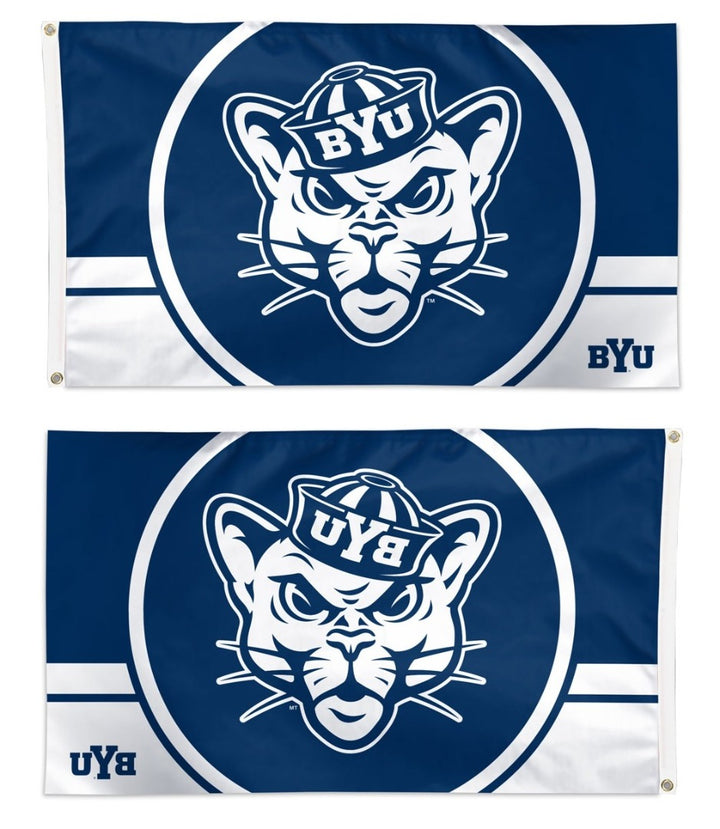 BYU Flag 3x5 Throwback Logo Brigham Young heartlandflags