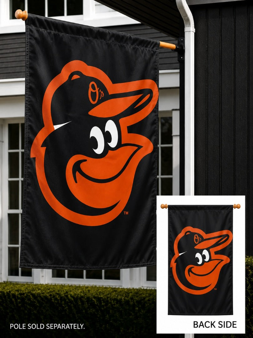 Baltimore Orioles 2 Sided Black Banner heartlandflags