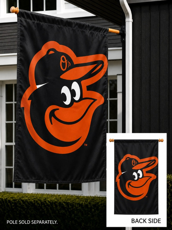Baltimore Orioles 2 Sided Black Banner heartlandflags