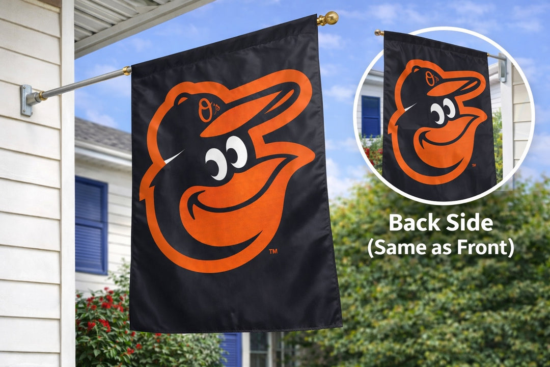 Baltimore Orioles 2 Sided Black Banner heartlandflags